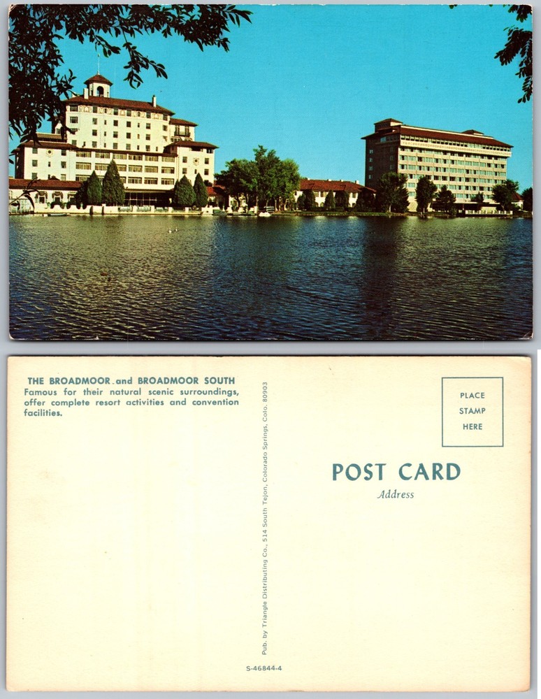 Broadmoor Hotel Lake View Broadmoor South Colorado Springs Colorado Postcard