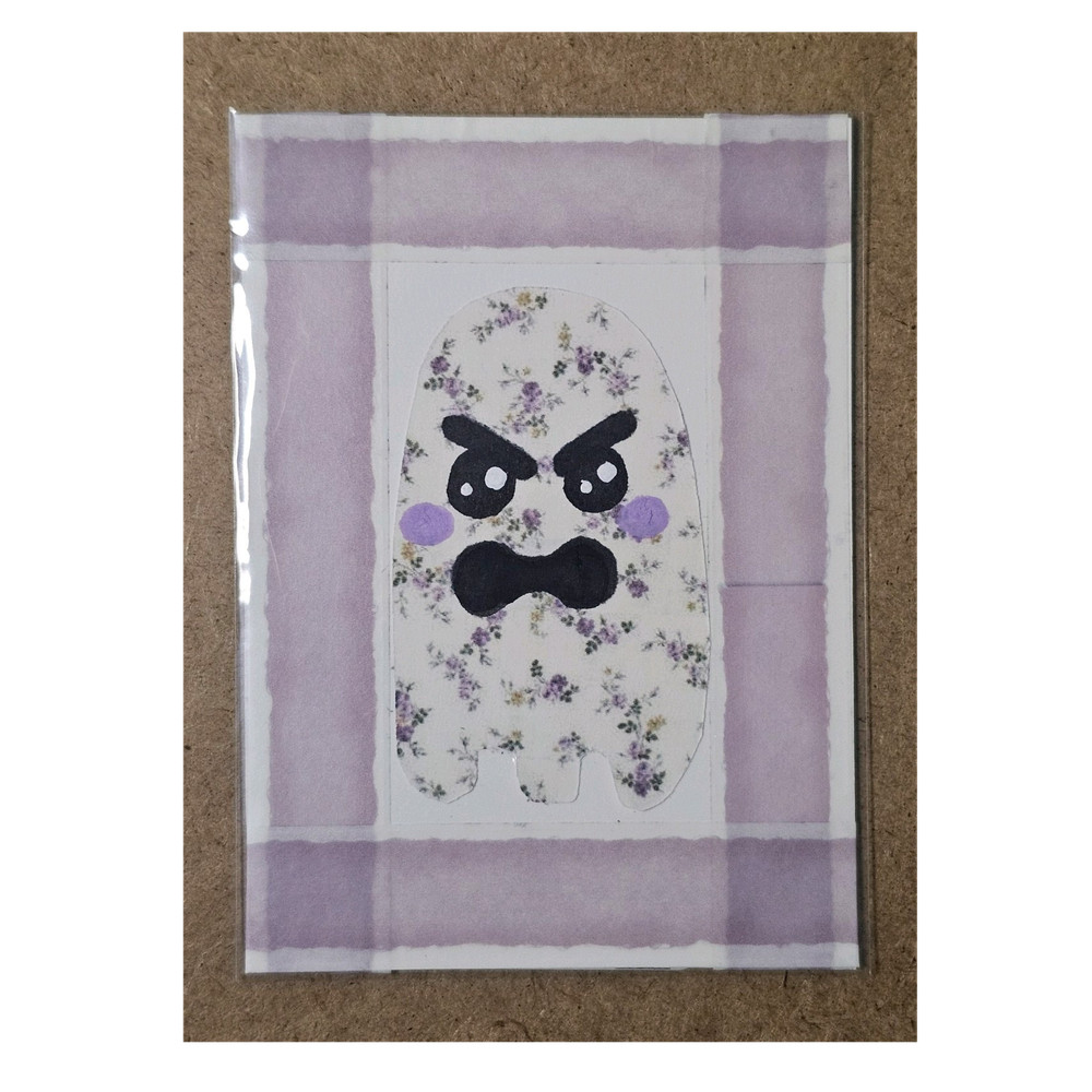 Flower Ghost ACEO | Original Mixed Media Art