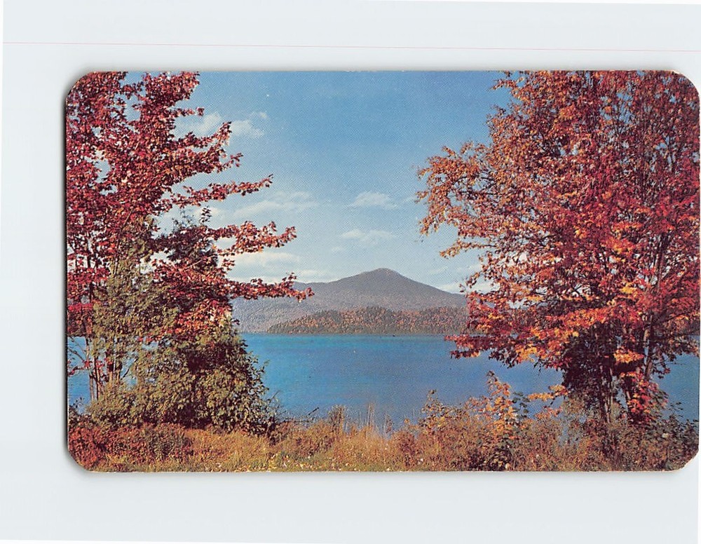 Postcard Lake Placid Whiteface Mountain in the Adirondacks New York USA