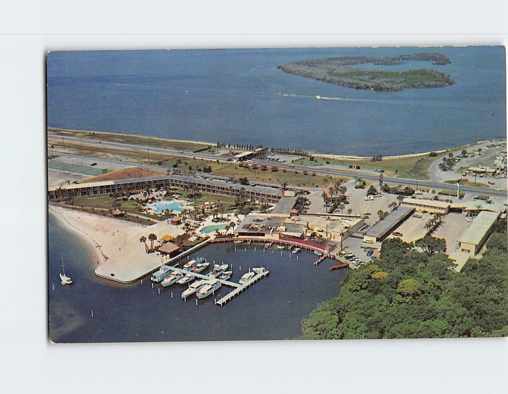 Postcard Aerial View Sheraton Inn St. Petersburg Florida USA