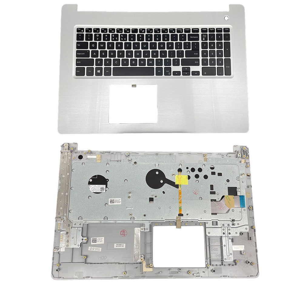 New Silver Palmrest w/ Backlit Keyboard For Dell Inspiron 17 5770 5775 06V9FW US