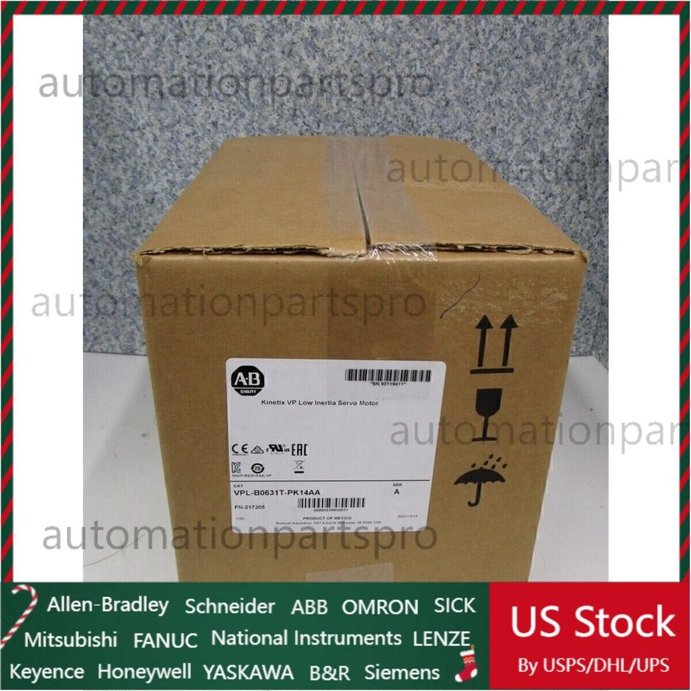 New AB VPL-B0631T-PK14AA Kinetix VP Low Intertia Servo Motor US Free Tax