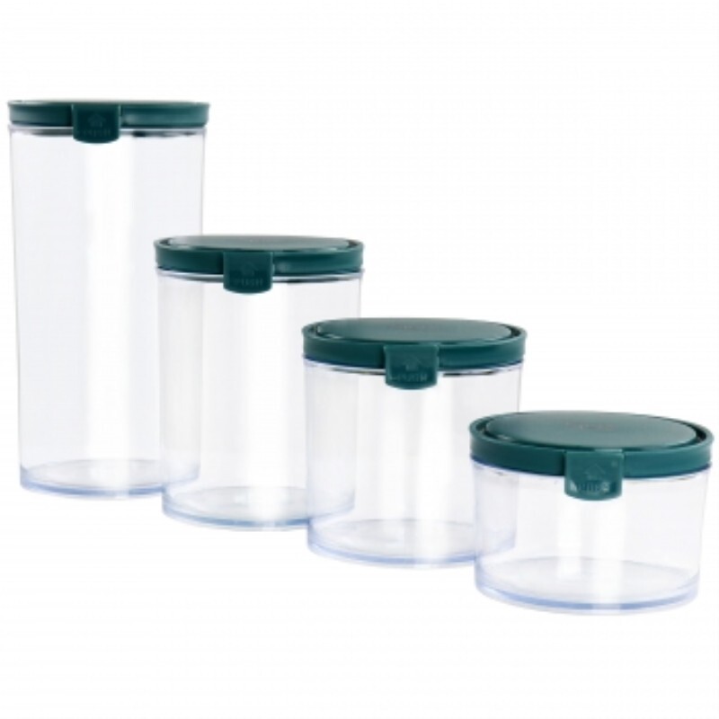 Spice By Tia Mowry Spicy Thyme 4 Piece Plastic Storage Set In Teal