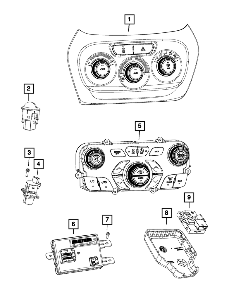 Genuine Mopar A/C And Heater Module 68103159AC
