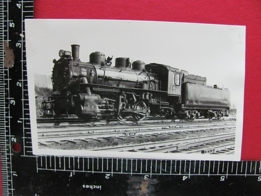 MAINE CENTRAL RAILROAD 0-6-0 LOCOMOTIVE #176 RPPC PHOTO MAINE 1930's