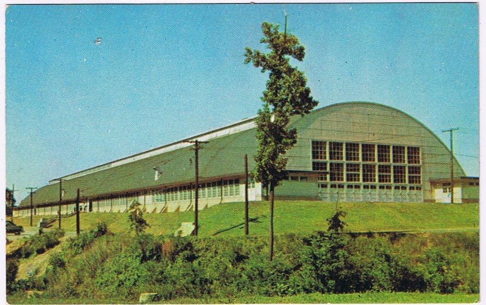 Postcard Regimental Drill Hall US Naval Training Center Bainbridge Maryland
