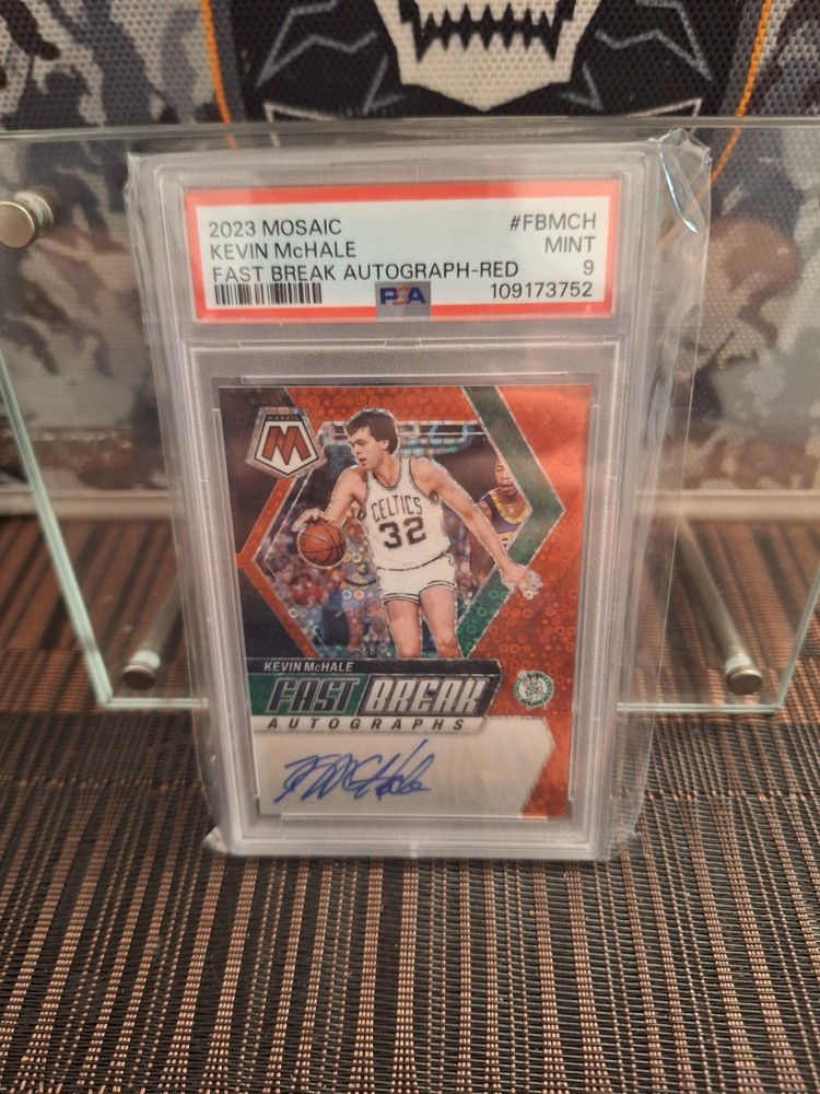 Kevin McHale Fast Break Red And Green Disco Auto 40/49 2023 Mosaic PSA 9