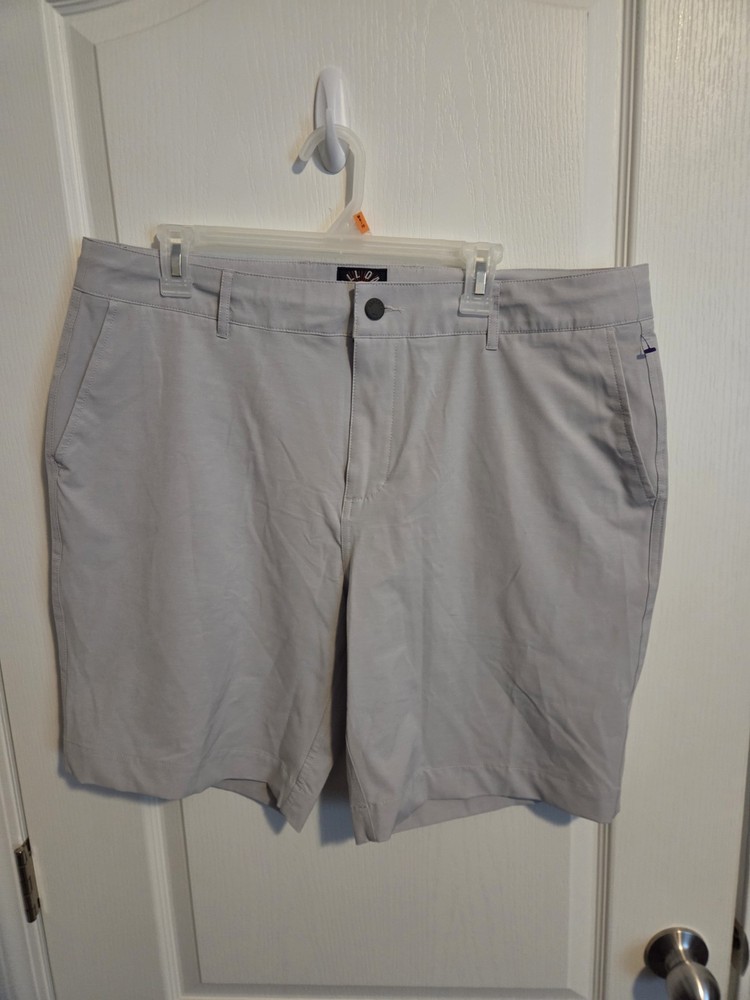 Faherty Men's Gray Chino Shorts Button Pockets Stretch Flat Front  size 36 105