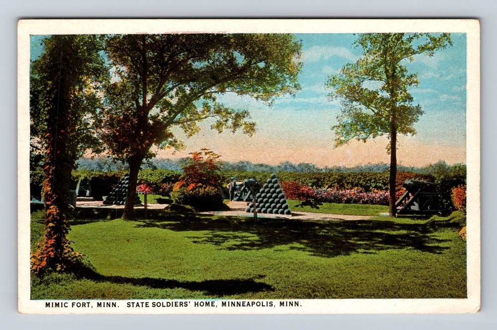 Minneapolis MN-Minnesota, Mimic Fort, State Soldiers Home, Vintage Postcard