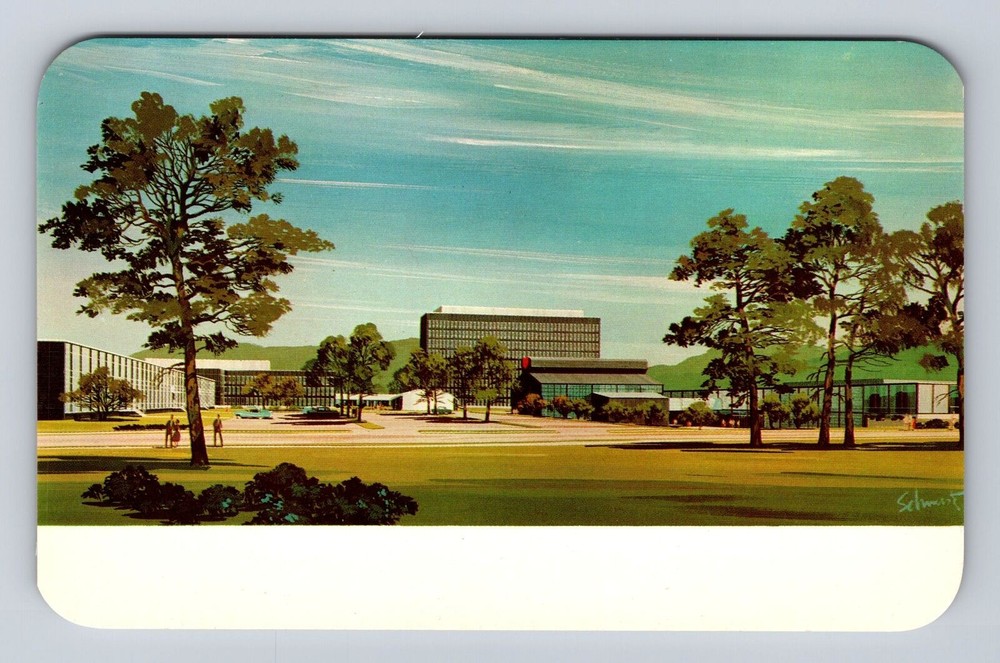 Corning NY-New York, Houghton Park, Corning Glass Works, Vintage Postcard
