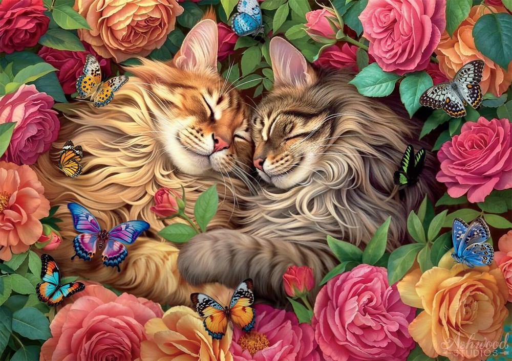 - Brigid Ashwood - Cats in Love - 500 Piece Jigsaw Puzzle for Adults Challeng...