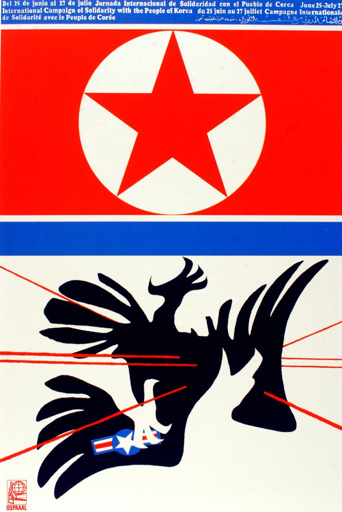 18x24 Divided Korea Eagle Political Art Poster for Room Decor