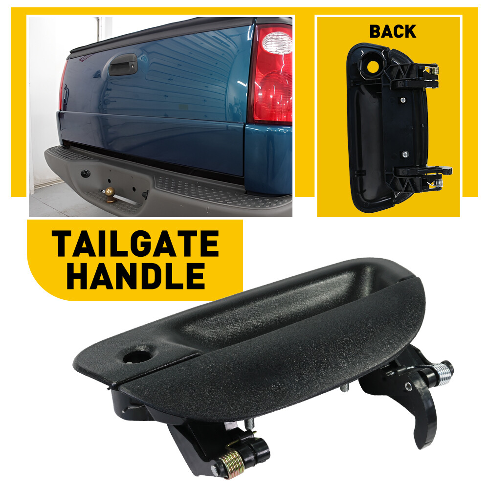 Rear Tailgate Handle Latch Handle Black For 1997-2003 Ford F-150 With Keyhole
