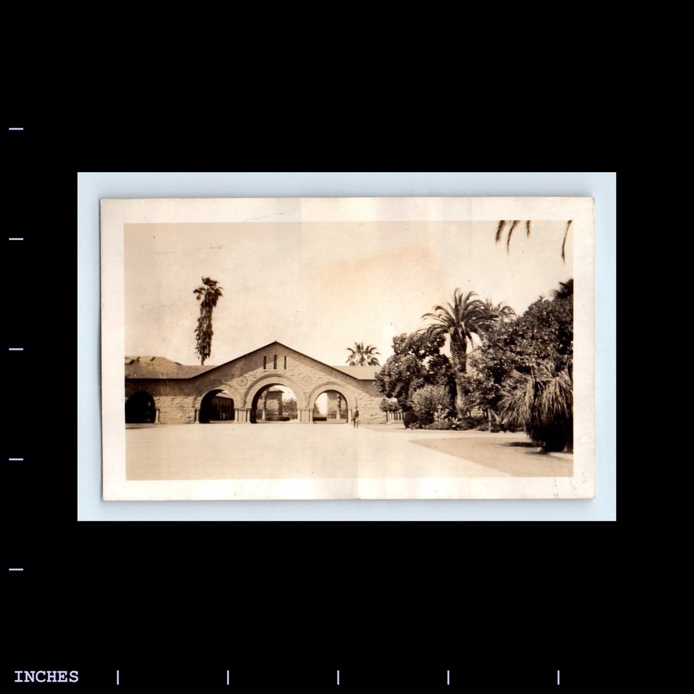 Old Vintage Photo STANFORD UNIVERSITY ENTRANCE PALO ALTO CALIFORNIA SNAPSHOT