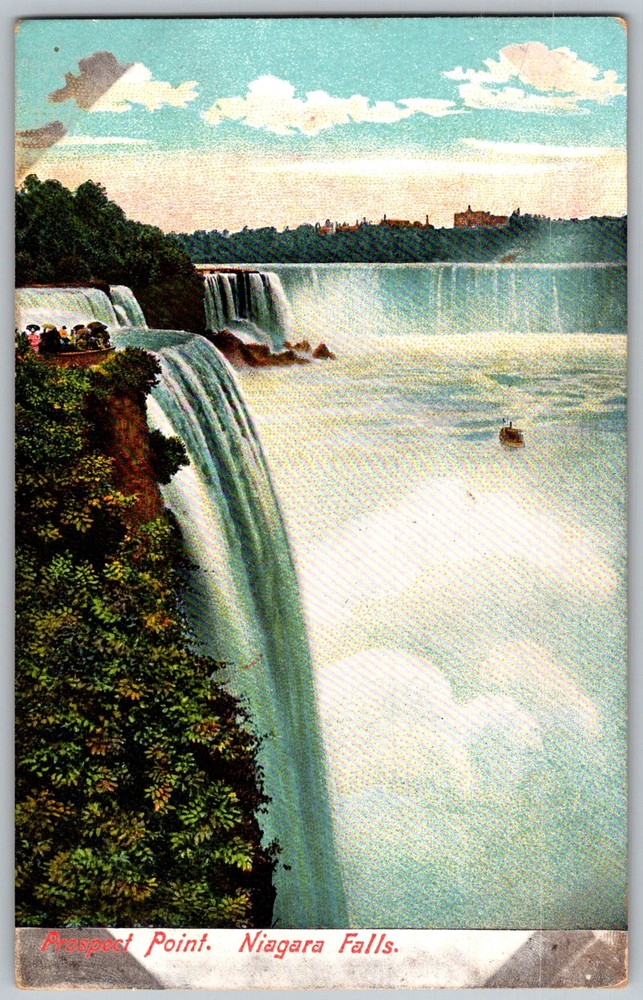 Antique Postcard Prospect Point View Niagara Falls, NY 1910s