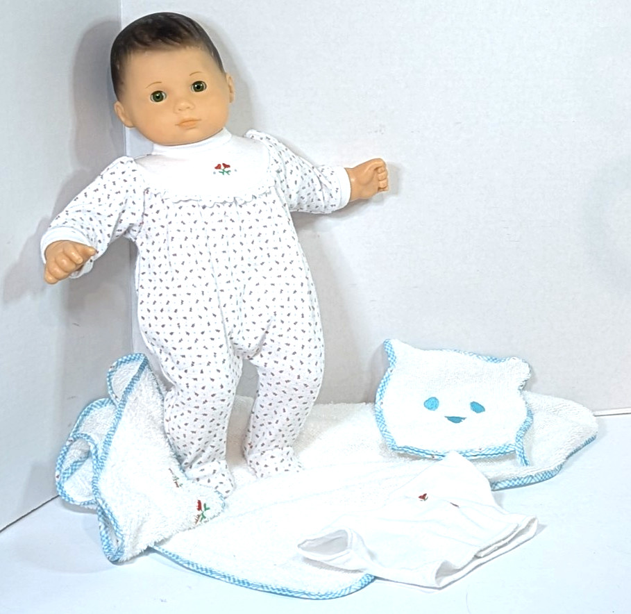 American Girl Bitty Baby with Bitty Baby Hooded Bath towel set Etc