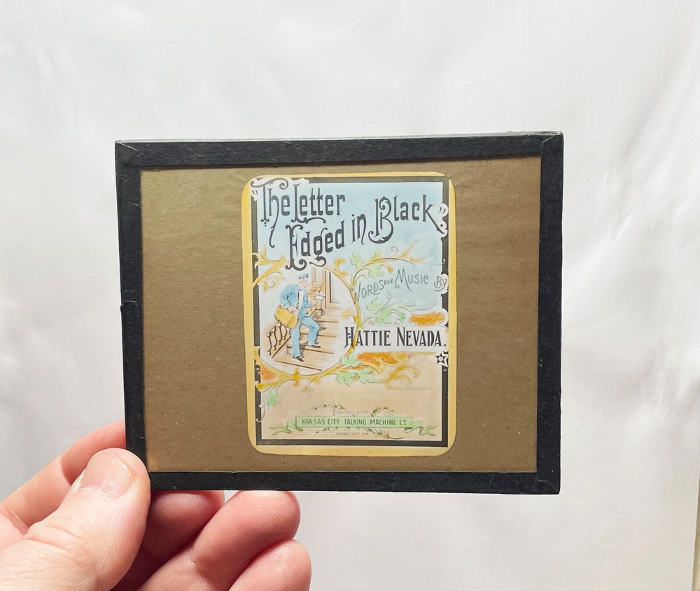 The Letter Edged in Black by Hattie Nevada 1898 song series  GLASS SLIDE
