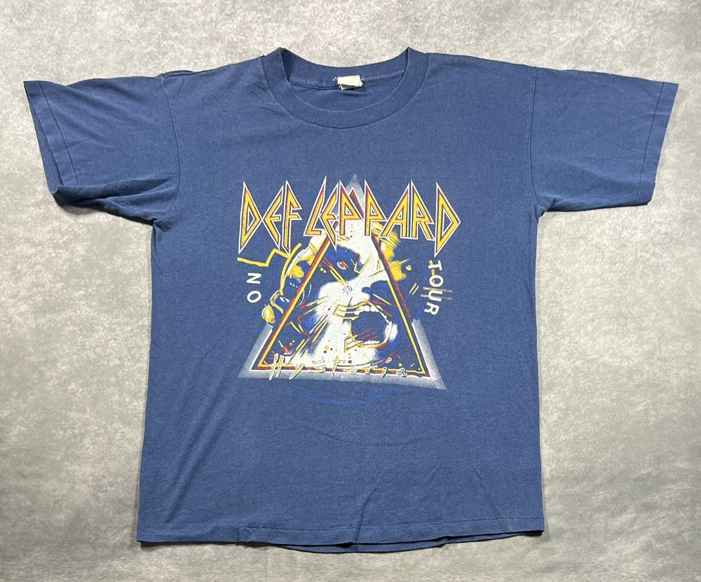 Vintage 1987 Def Leppard Hysteria Tour Concert T-shirt Size XL