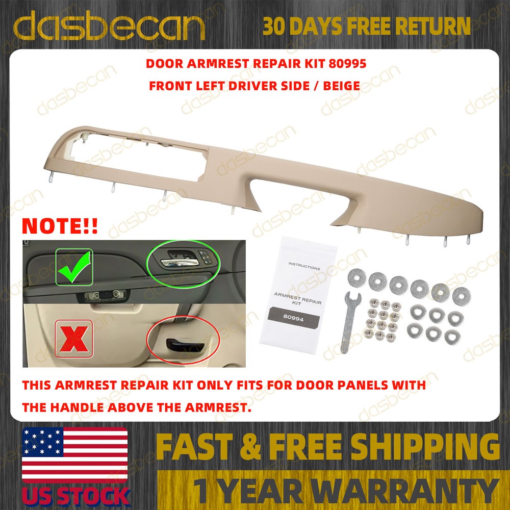 2010-2014 Chevy Tahoe Silverado Beige Driver Side Door Armrest Replacement 80995