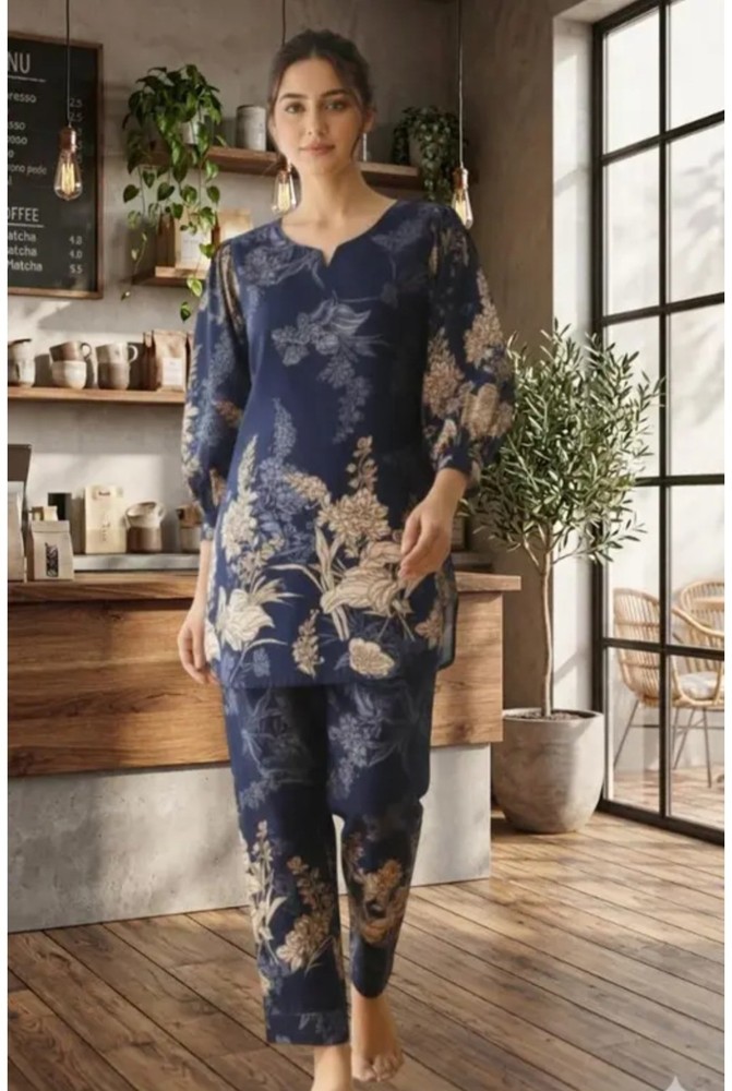Women Floral Printed Co-ord Set .Size S To XL