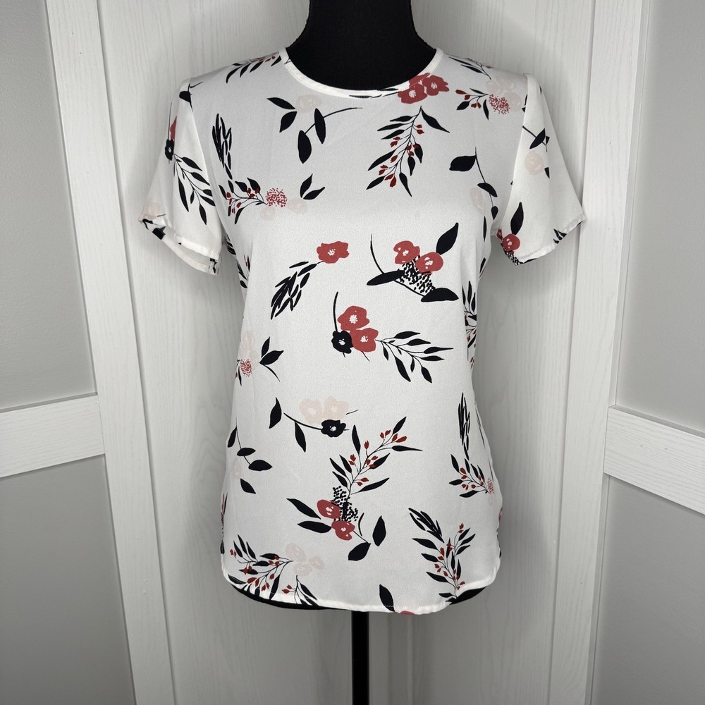 Ann Taylor Factory Floral Sleeveless Blouse Top Petite XSP