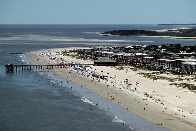 Photo:Tybee Island Georgia Aerial Pier Beach Savannah 2017