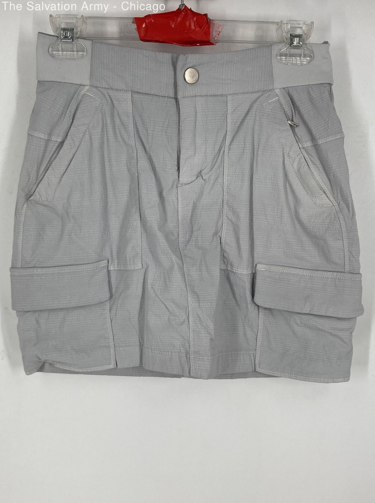 Athleta Womens Gray Trekkie Cargo Pockets Performance Athletic Skort Size 2