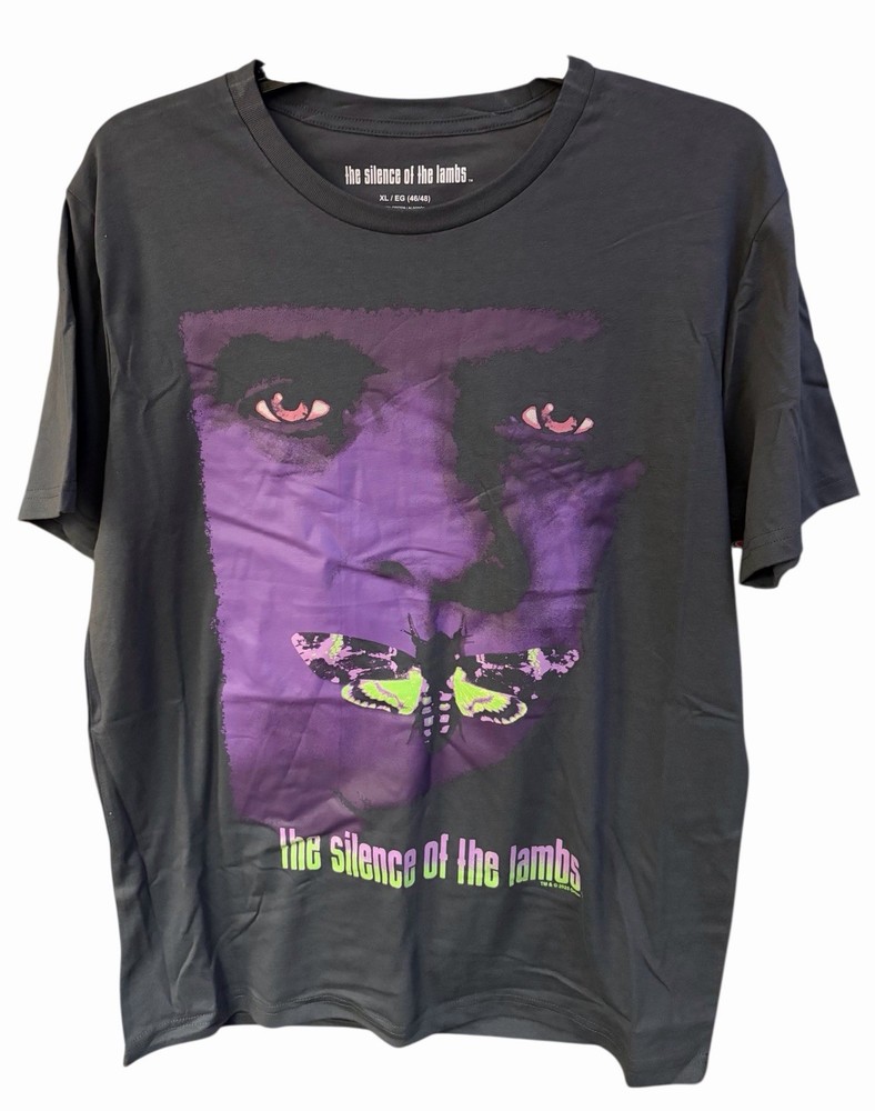 Silence of the Lambs T-Shirt Mens XL Purple Moth Horror Movie Hannibal Lecter