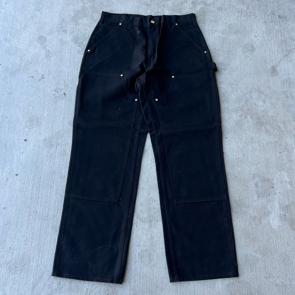 Carhartt black double knee work wear carpenter pants 32x30