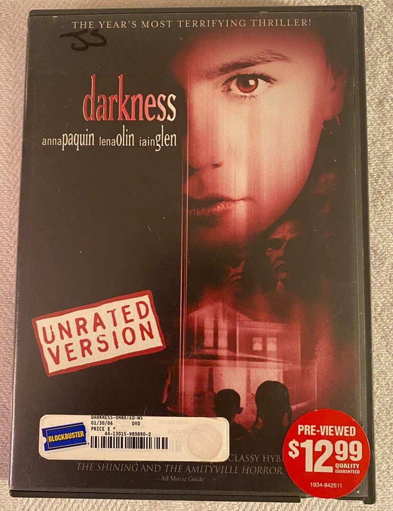 DARKNESS “Unrated DVD” (FREE SHIPPING)