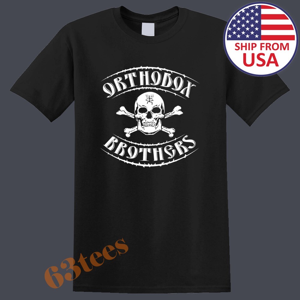 Russian Orthodox Church Mens Black T-Shirt Sizes S to 5XL