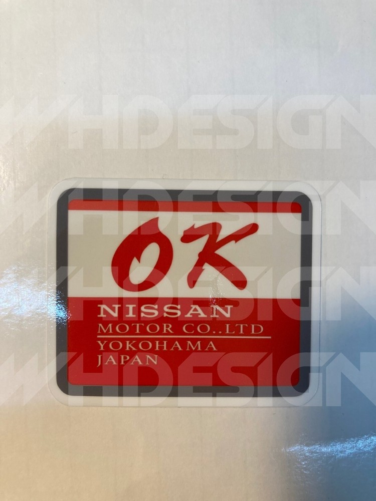 Vintage Datsun OK Classic Car Sticker for Toolbox & Restoration Projects