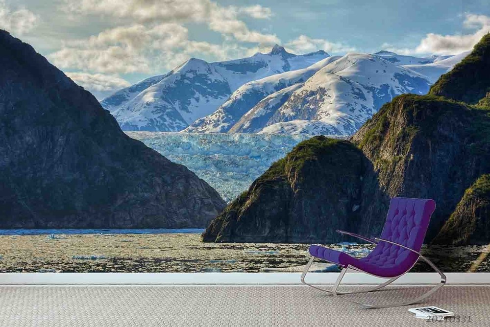 3D Snow Mountain River Landscape Wall Murals Wallpaper Murals Wall Sticker