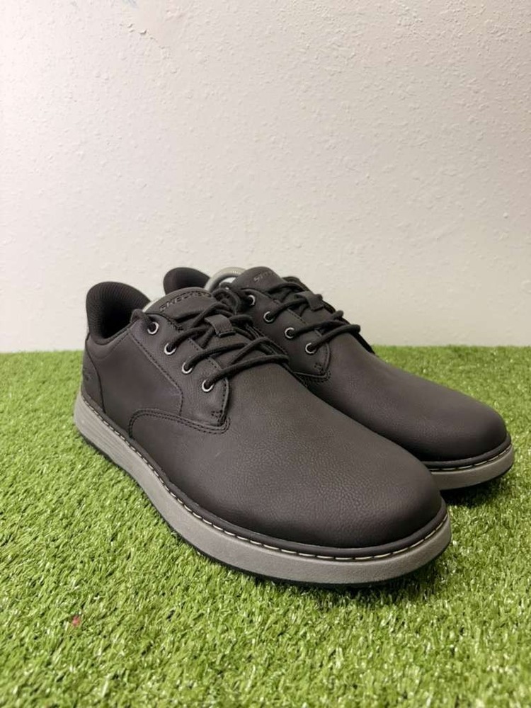Skechers Hands Free Slip-ins Swift Fit Sneaker Men 11 Black Lace Up Oxford Shoes