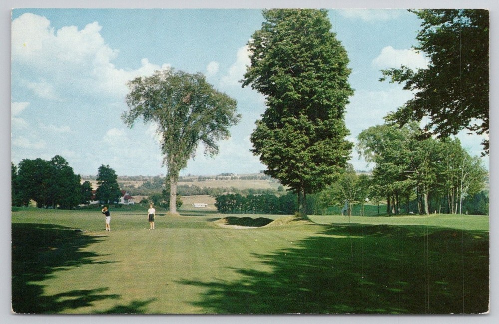 Malone NY Country Club Golf Course 10th Green Chrome Postcard E.H. Pierson