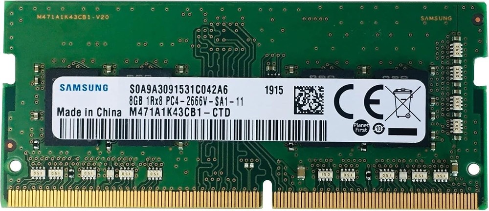 SAMSUNG M471A1K43CB1-CTD 2666MHz Memory Modules (8GB, 1 x 8GB, DDR4, 2666 MHz