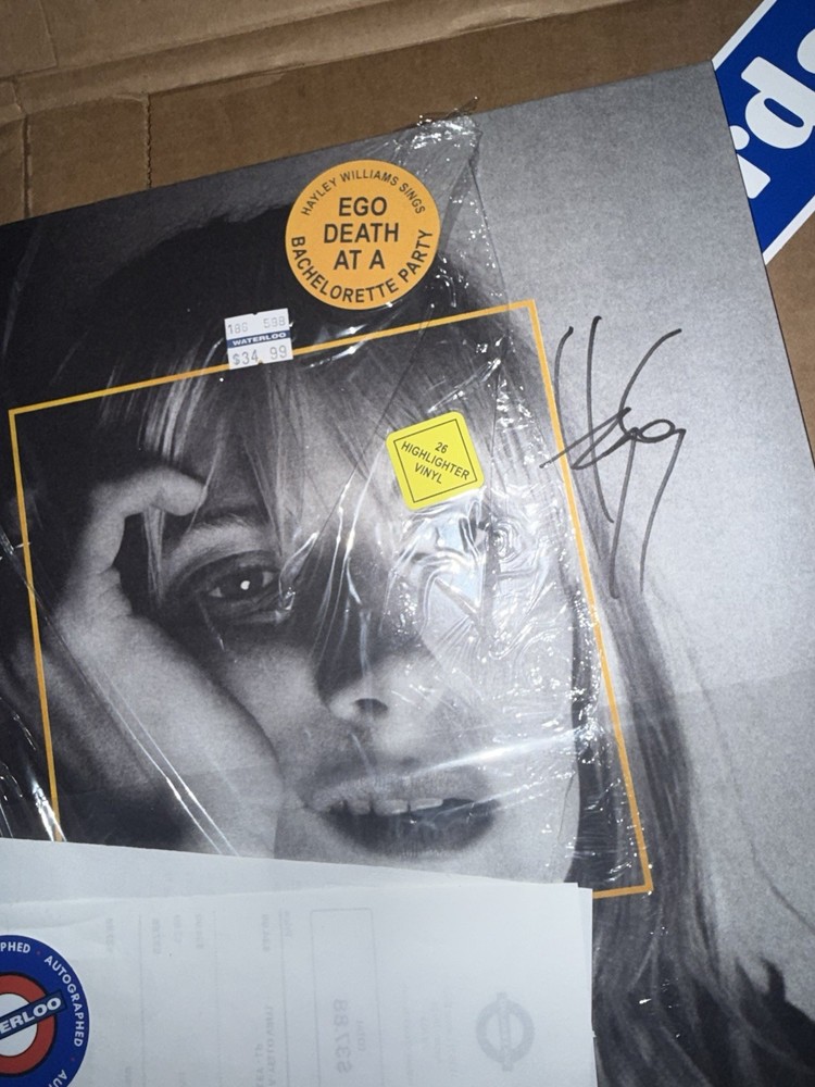 HAYLEY WILLIAMS Ego Death At A Bachelorette Party Vinyl Yellow SIGNED W Receipt