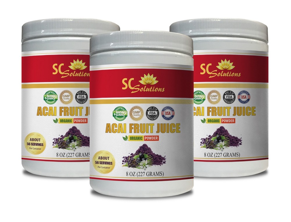 acai berry drink mix - ORGANIC Acai Berry Powder - cardiovascular support 3 B-image