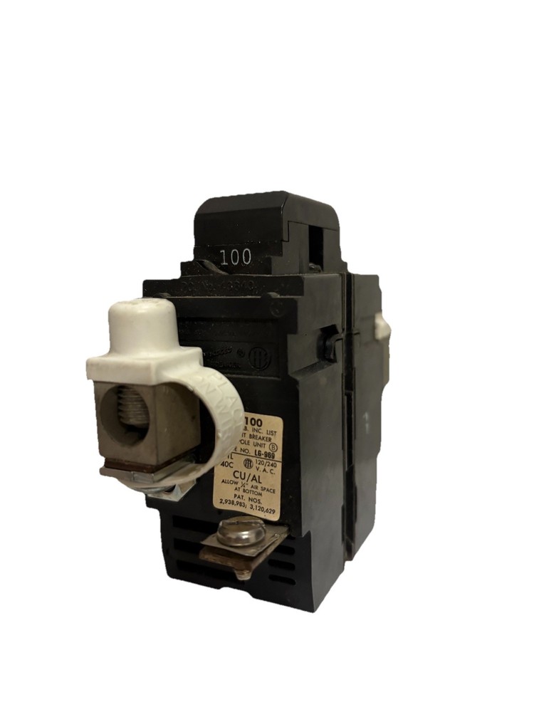 Pushmatic ITE P2100 100 Amp 2 Pole Circuit Breaker 240VAC Main 100A & Lug Cover