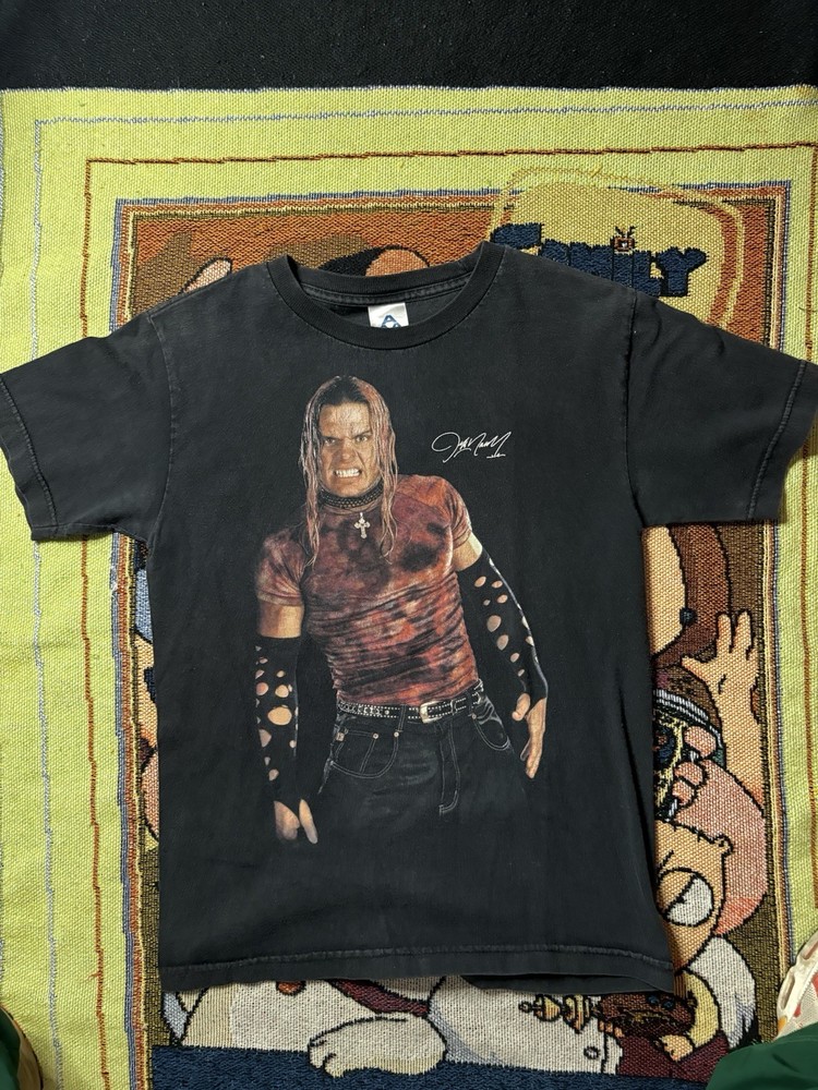 Vintage Jeff Hardy Glow Xpand Your Imagination Wrestling T-Shirt Y2K Size S