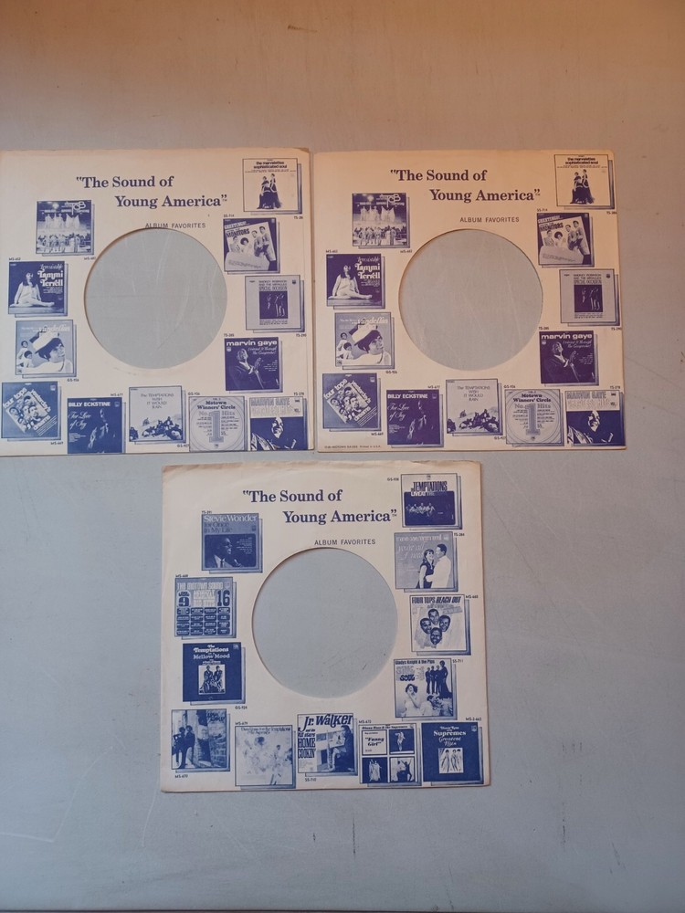 MOTOWN RECORDS (3) original company sleeves in nice shape