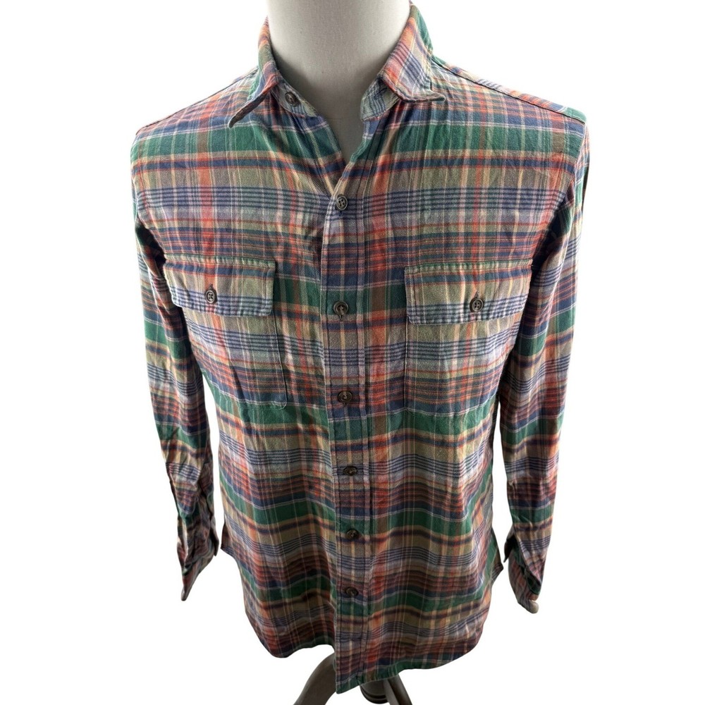 Polo Ralph Lauren Mens Plaid Flannel Shirt Multicolor Size Small