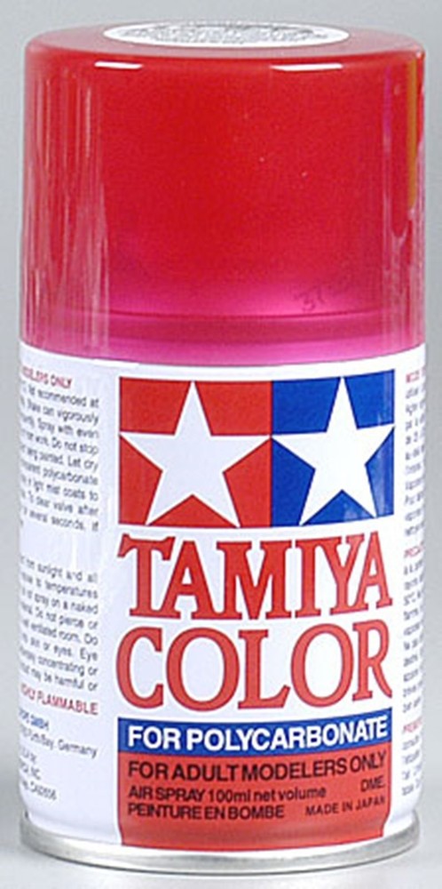 PS-37 Polycarbon Spray Translucent Red 3 oz  Tamiya Paint R/C bodies TAM86037