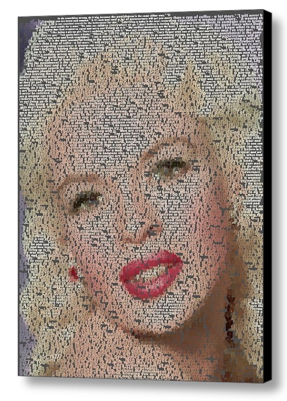 Jayne Mansfield Quotes Mosaic AMAZING Framed 9X11 Limited Edition Art w/COA