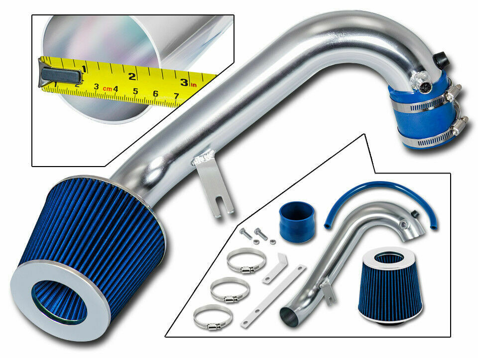 Short Ram Air Intake System Blue for 2001-2005 Honda Civic EX 1.7L