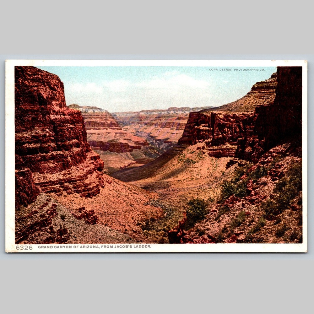 Postcard Grand Canyon Arizona Jacob's Ladder Bright Angel Trail