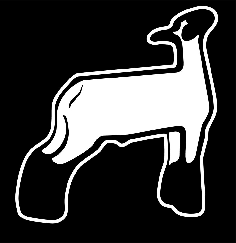 Show Sheep Lamb Vinyl Decal fun farm sticker truck car laptop window outside