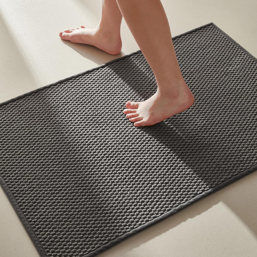 Non-Slip Washable Super Absorbent Thin Bathroom Rug Mat for Bathrooms