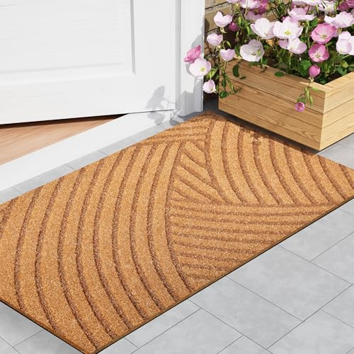 Durable Artificial Coir Door Mat for Indoor and Outdoor Use with Welcome Design