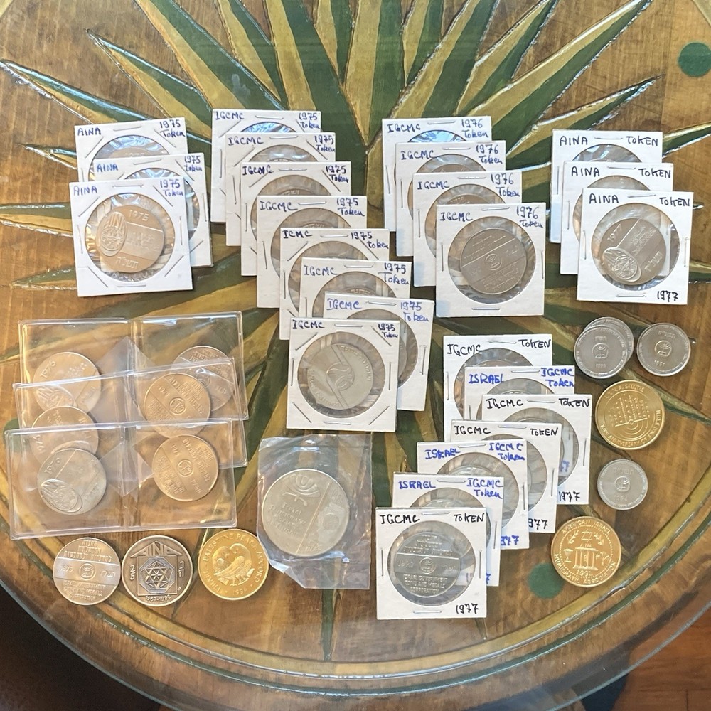 Large IGCMC & AINA medal/token lot - American Israel Numismatic Assoc. Lot